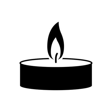 Candle icon. Isolated on white background. Vector illustration.のイラスト素材