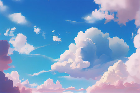 Pastel color of sky background. Generative ai.の素材