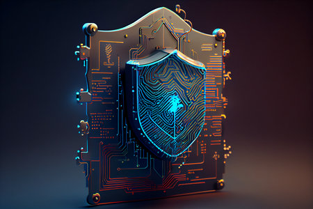 Business in internet cyber security concept. Generative AIの素材