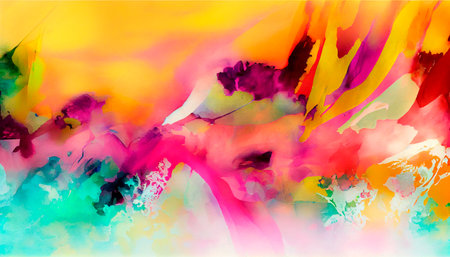 Background made with abstract watercolor. colorful digital abstract paintingの素材