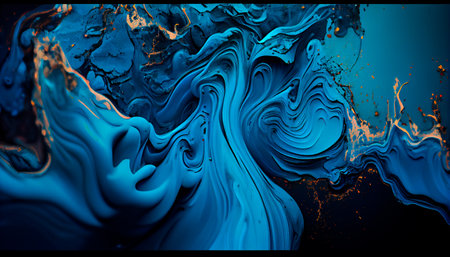 Blue abstract watercolor background. Generative AIの素材