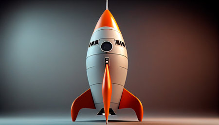 Contemporary rocket with believable design. Generative AIの素材