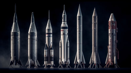 Contemporary rocket with believable design. Generative AI illustratorの素材