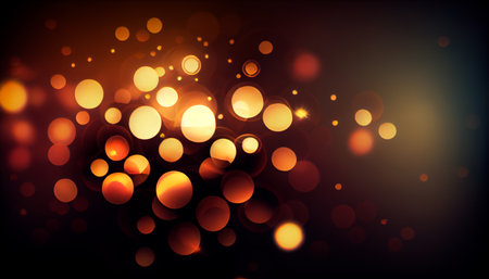 Dark bokeh background with light. Generative AIの素材