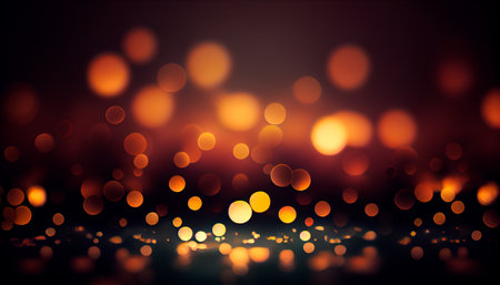 Dark bokeh background with light. Generative AIの素材