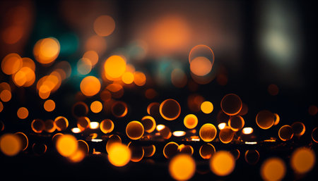 Dark bokeh background with light. Generative AIの素材