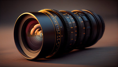 Video camera lens. Generative AI technologyの素材