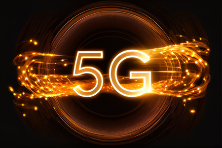 5G internet and modern technologies. Generative AIの素材