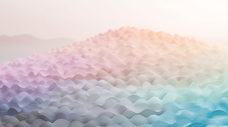 A dreamy pastel color palette evokes a sense of tranquility and calmness in the smooth fog abstract background. Generative AI illustratorの素材