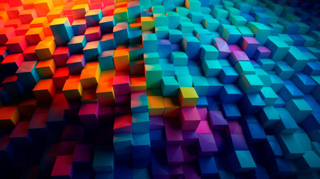 Holographic mermaid scales background. Neon light trendy design. Generative AI illustratorの素材