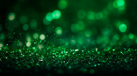 Abstract blur glitter green lights background. Generative AI illustratorの素材