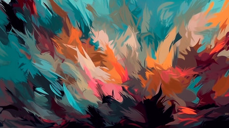 Background with an abstract brush painting. painting with brushstrokes. paintbrush strokes. Illustration. An example. Generative AI illustratorの素材