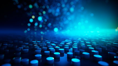 banner, Deep Blue background, Technology background, Business concept, digital background, bokeh. Generative AI illustratorの素材