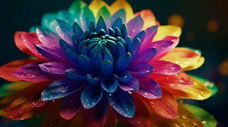 Beautiful abstract colorful flower design. Generative AI illustratorの素材