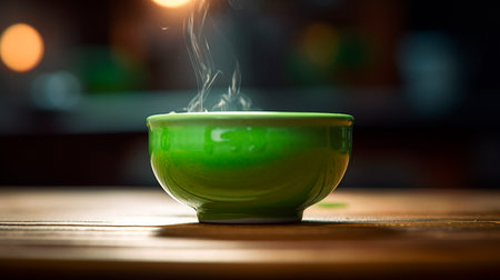 Healthy green tea cup. Generative AI illustratorの素材