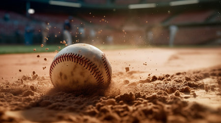Hitting a home run. Generative AI technologyの素材