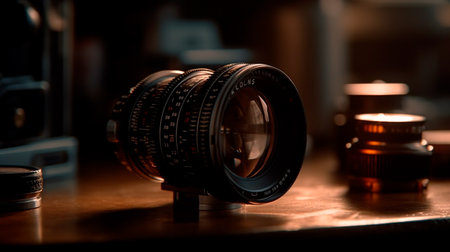 Video camera lens. Generative AI technologyの素材
