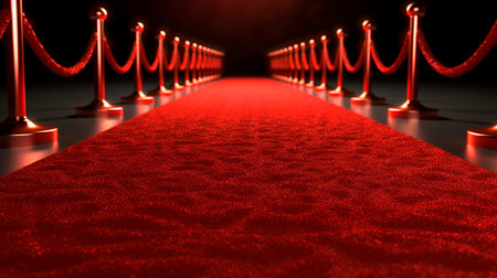 Red carpet. Generative AI illustratorの素材