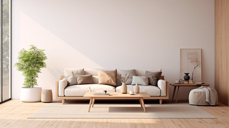 modern bright interior. Generative AI illustratorの素材