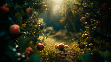 The Garden of Eden. Generative AI illustratorの素材