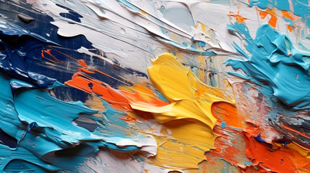 Modern Painting Banner. Contemporary Art Texture. Generative AI illustratorの素材