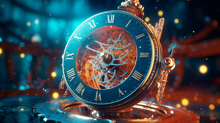 The clock of universe. Generative AI illustratorの素材