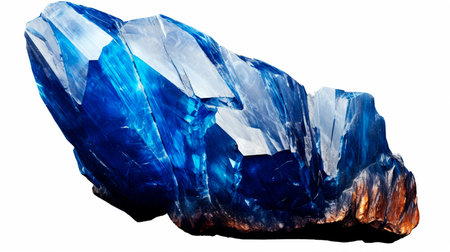 diamond crystal blue on white backgroundの素材