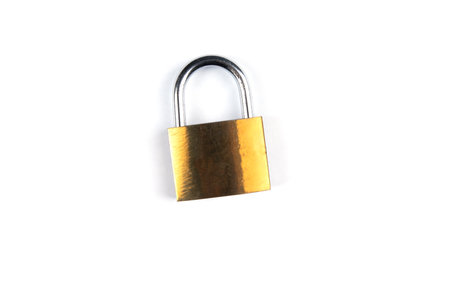 lock on white isolated background