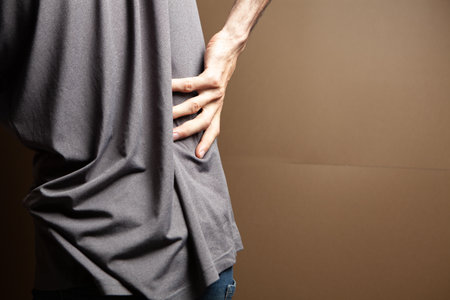 the man has a kidney pain