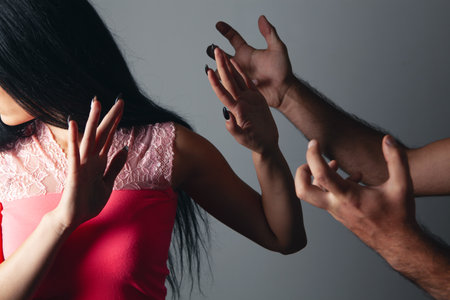 domestic violence. husband yells at wife