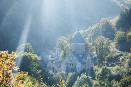 the ancient church of Haghartsin in the forest