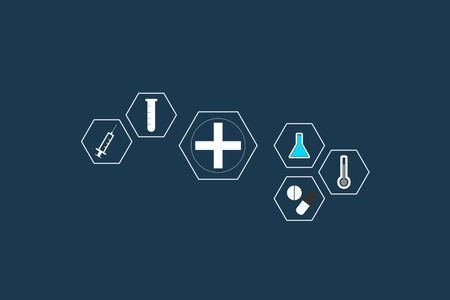 white cross, vaccination and pills. medicine conceptの写真素材