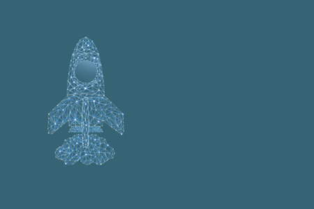 rocket from the network. concept startup