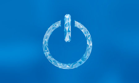 virtual switch on blue background