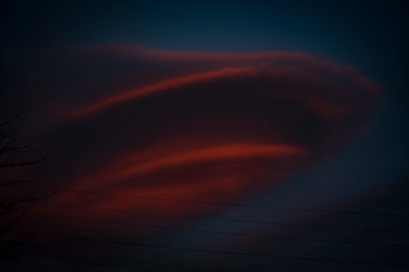 red clouds in the sky at sunset
