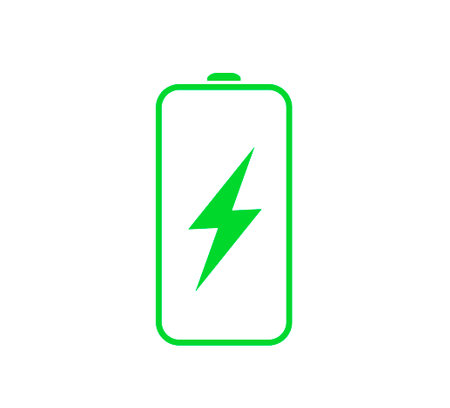 Symbol Set - Akku. battery on chargeの写真素材