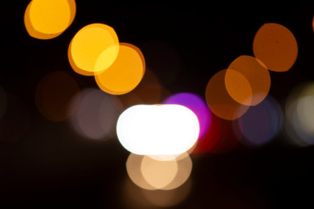 Background from bokeh in the cityの写真素材