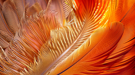 red peck feather with water drop.の素材