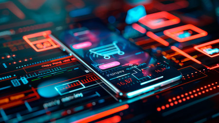 online shopping conceptの素材