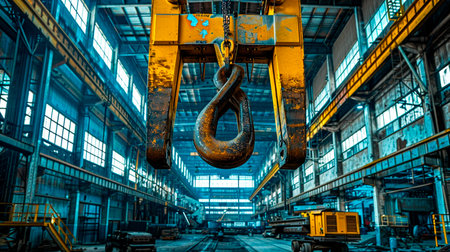 old rusty metal chain in the warehouseの素材