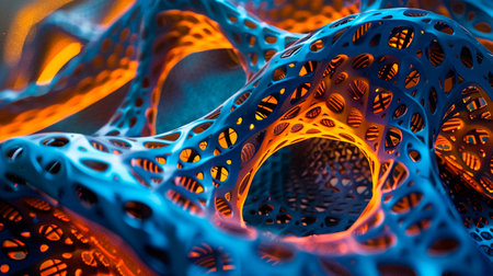 dna molecule structure with colorful background.の素材