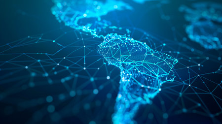 global network connection. technology of the global innovative conceptの素材