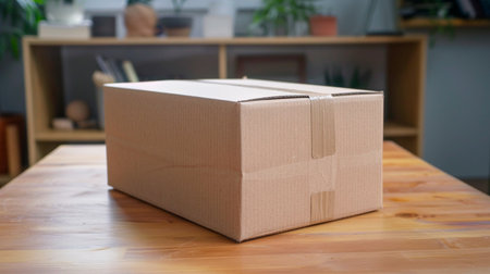 cardboard box on the floorの素材