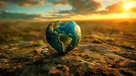 red heart in the earthの素材