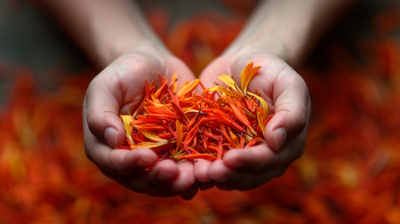 woman holding a flowerの素材