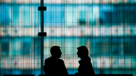 businesswoman using tablet and laptop during sunset in the eveningの素材