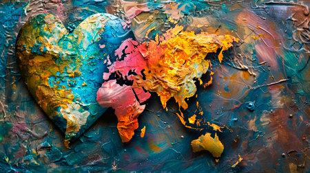 red heart in the earthの素材