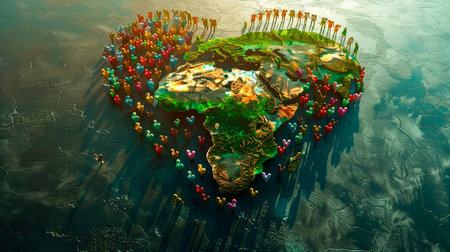 red heart in the earthの素材