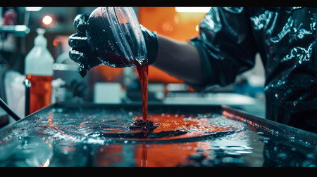 chocolate syrup and making processの素材