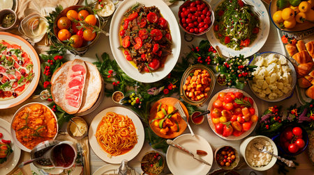 different types of cheese and fruits in the buffet.の素材